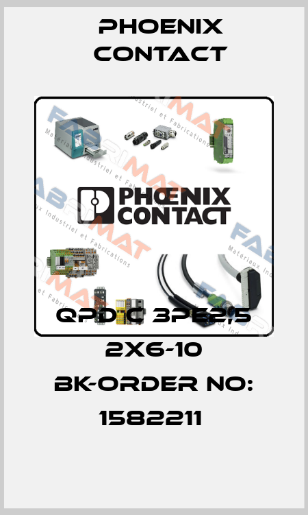 QPD C 3PE2,5 2X6-10 BK-ORDER NO: 1582211  Phoenix Contact