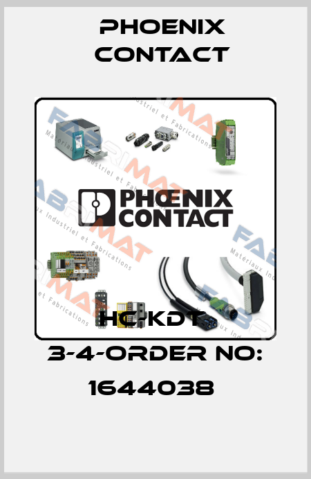 HC-KDT  3-4-ORDER NO: 1644038  Phoenix Contact