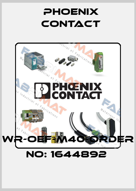 WR-OEF-M40-ORDER NO: 1644892  Phoenix Contact