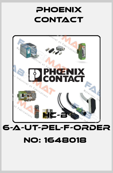 HC-B  6-A-UT-PEL-F-ORDER NO: 1648018  Phoenix Contact