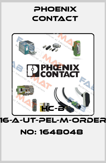 HC-B 16-A-UT-PEL-M-ORDER NO: 1648048  Phoenix Contact