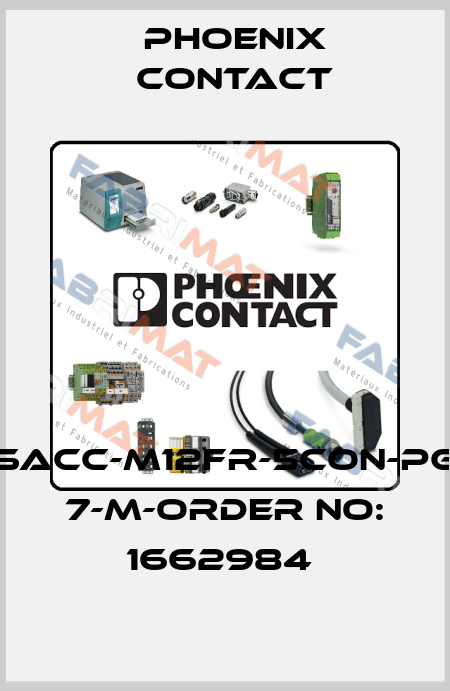 SACC-M12FR-5CON-PG 7-M-ORDER NO: 1662984  Phoenix Contact