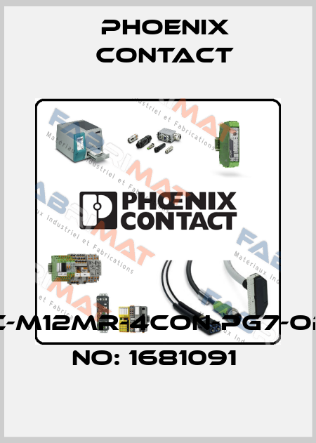 SACC-M12MR-4CON-PG7-ORDER NO: 1681091  Phoenix Contact