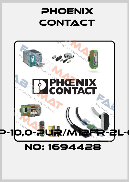 SAC-3P-10,0-PUR/M12FR-2L-ORDER NO: 1694428  Phoenix Contact