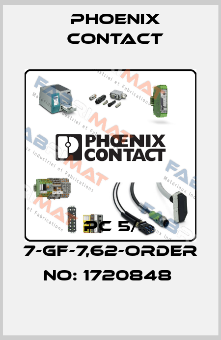 PC 5/ 7-GF-7,62-ORDER NO: 1720848  Phoenix Contact