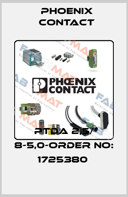 PTDA 2,5/ 8-5,0-ORDER NO: 1725380  Phoenix Contact