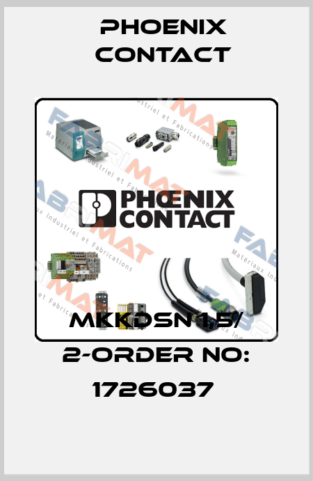MKKDSN 1,5/ 2-ORDER NO: 1726037  Phoenix Contact