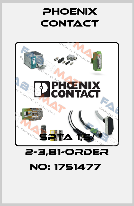 SPTA 1,5/ 2-3,81-ORDER NO: 1751477  Phoenix Contact