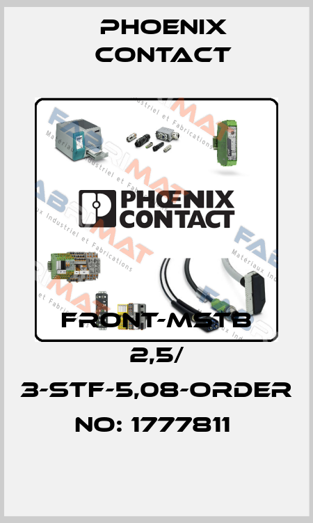 FRONT-MSTB 2,5/ 3-STF-5,08-ORDER NO: 1777811  Phoenix Contact