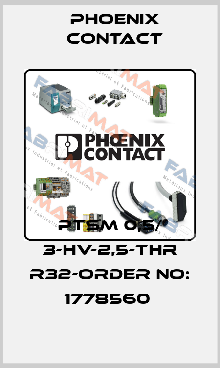 PTSM 0,5/ 3-HV-2,5-THR R32-ORDER NO: 1778560  Phoenix Contact