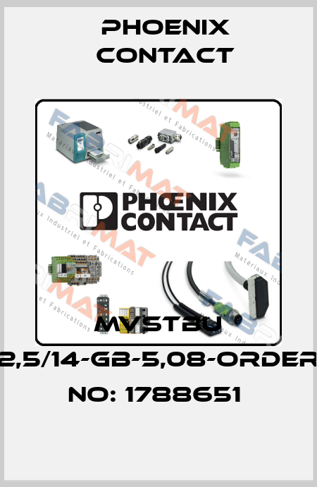 MVSTBU 2,5/14-GB-5,08-ORDER NO: 1788651  Phoenix Contact
