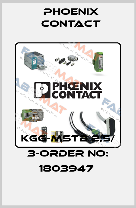 KGG-MSTB 2,5/ 3-ORDER NO: 1803947  Phoenix Contact