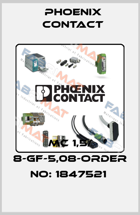MC 1,5/ 8-GF-5,08-ORDER NO: 1847521  Phoenix Contact