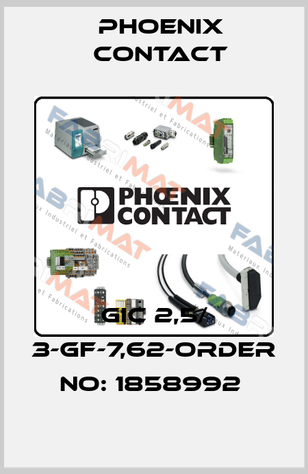 GIC 2,5/ 3-GF-7,62-ORDER NO: 1858992  Phoenix Contact