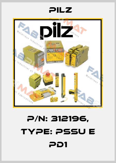 p/n: 312196, Type: PSSu E PD1 Pilz