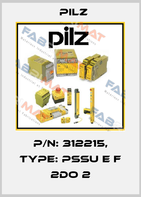 p/n: 312215, Type: PSSu E F 2DO 2 Pilz