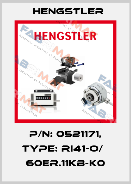 p/n: 0521171, Type: RI41-O/   60ER.11KB-K0 Hengstler