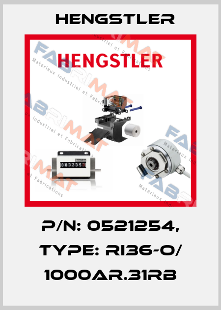 p/n: 0521254, Type: RI36-O/ 1000AR.31RB Hengstler