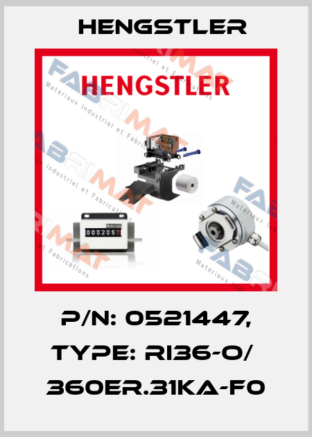 p/n: 0521447, Type: RI36-O/  360ER.31KA-F0 Hengstler