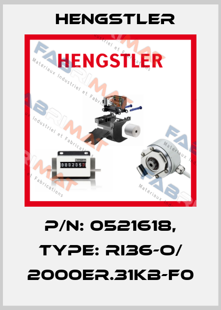 p/n: 0521618, Type: RI36-O/ 2000ER.31KB-F0 Hengstler