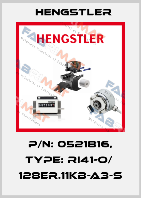 p/n: 0521816, Type: RI41-O/  128ER.11KB-A3-S Hengstler