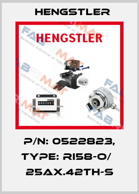 p/n: 0522823, Type: RI58-O/   25AX.42TH-S Hengstler