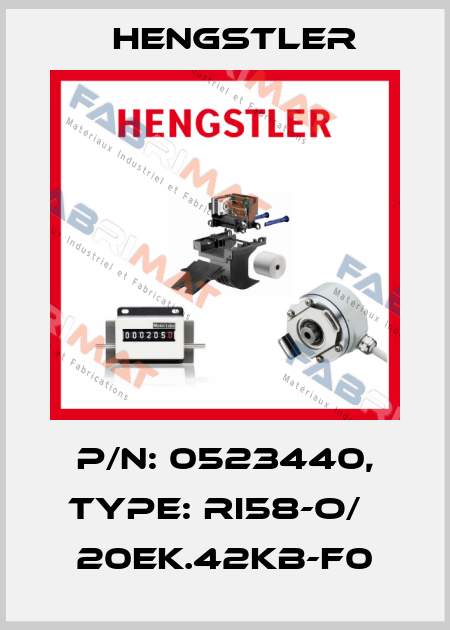 p/n: 0523440, Type: RI58-O/   20EK.42KB-F0 Hengstler