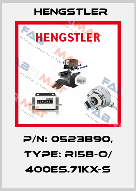 p/n: 0523890, Type: RI58-O/ 400ES.71KX-S Hengstler