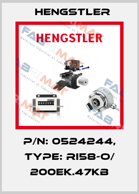 p/n: 0524244, Type: RI58-O/ 200EK.47KB Hengstler