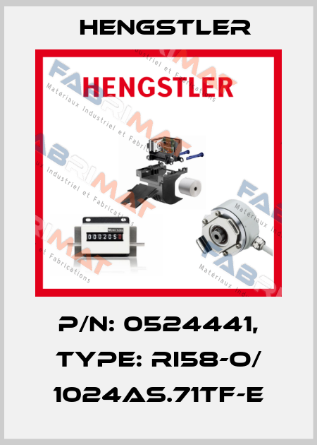 p/n: 0524441, Type: RI58-O/ 1024AS.71TF-E Hengstler
