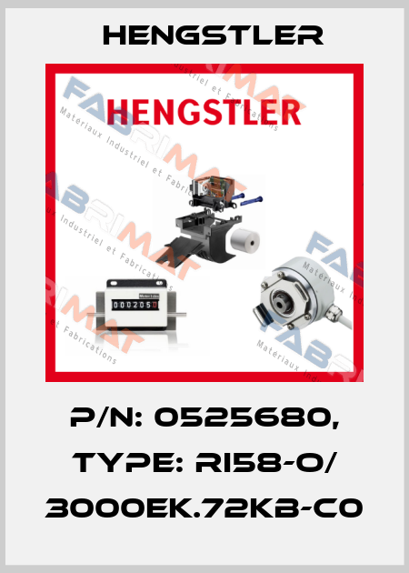 p/n: 0525680, Type: RI58-O/ 3000EK.72KB-C0 Hengstler