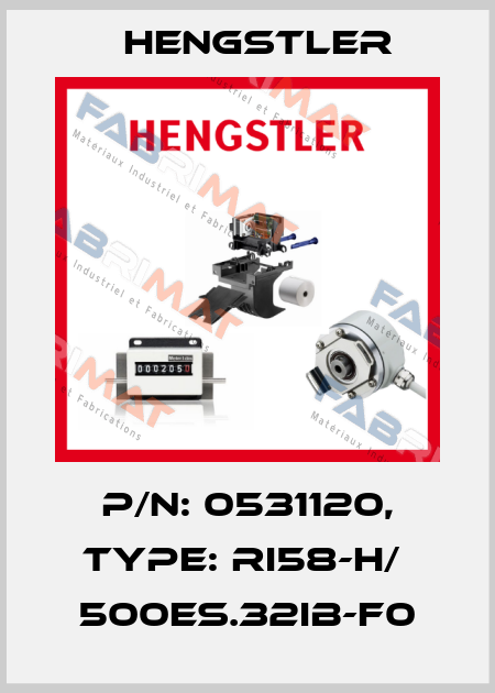 p/n: 0531120, Type: RI58-H/  500ES.32IB-F0 Hengstler