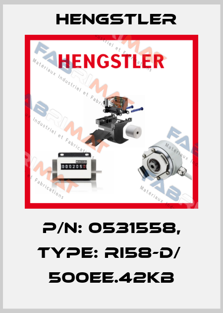 p/n: 0531558, Type: RI58-D/  500EE.42KB Hengstler