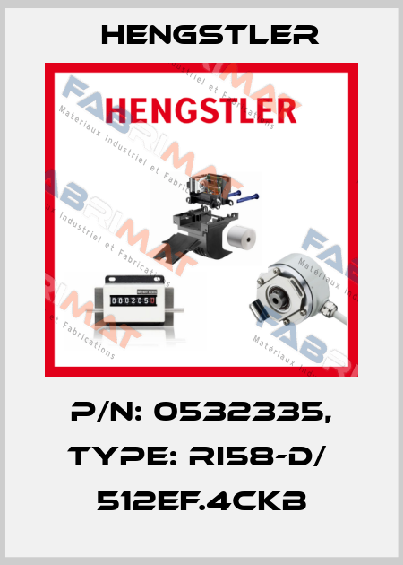 p/n: 0532335, Type: RI58-D/  512EF.4CKB Hengstler