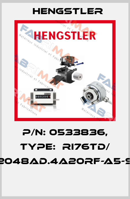 P/N: 0533836, Type:  RI76TD/ 2048AD.4A20RF-A5-S  Hengstler