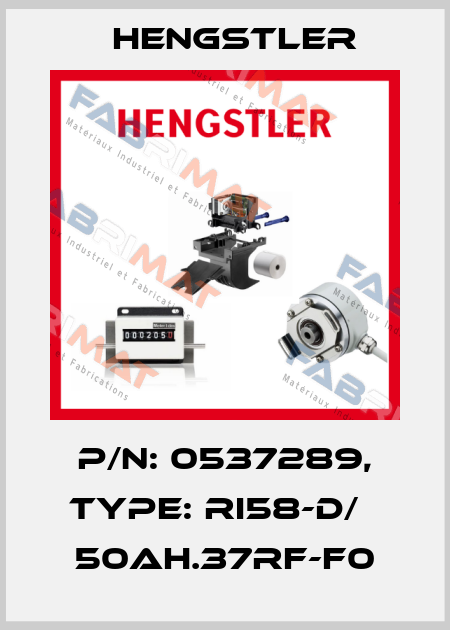 p/n: 0537289, Type: RI58-D/   50AH.37RF-F0 Hengstler