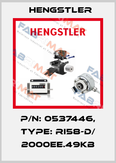 p/n: 0537446, Type: RI58-D/ 2000EE.49KB Hengstler