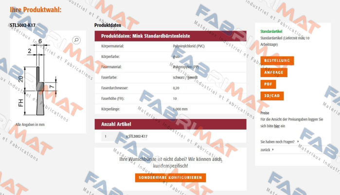 STL3002-K17 Mink Bürsten