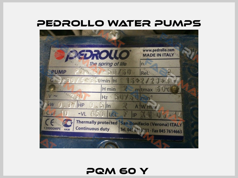 PQm 60 y  Pedrollo Water Pumps