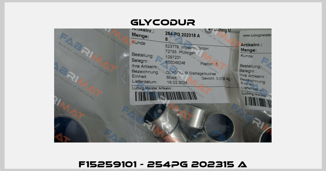 F15259101 - 254PG 202315 A Glycodur