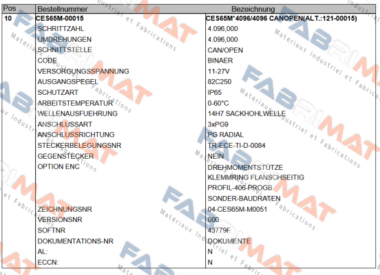 CES65M-00015 TR Electronic