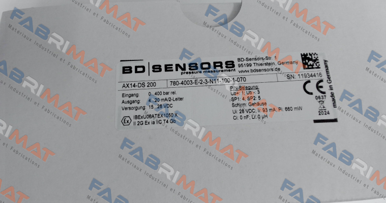 780-4003-E-2-3-N11-100-1-070 Bd Sensors