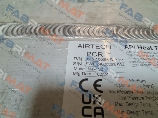 PCR 619-1005 M-BSP API Airtech