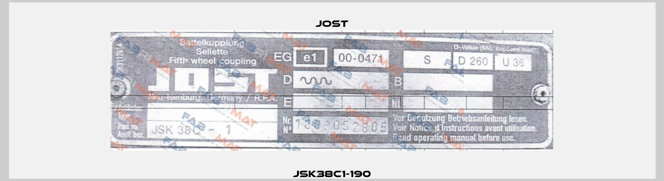 JSK38C1-190 Jost