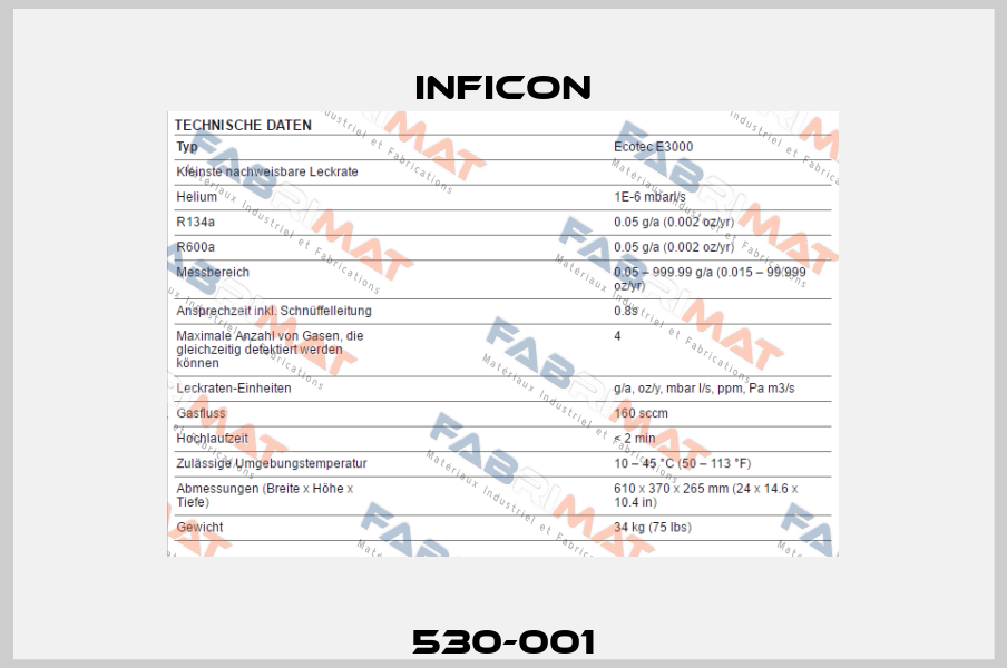 530-001 Inficon