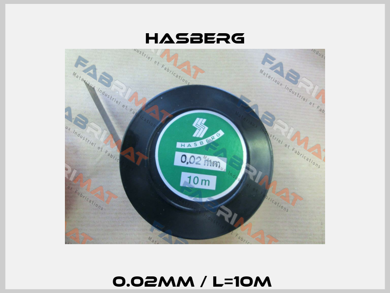 0.02mm / L=10m  Hasberg