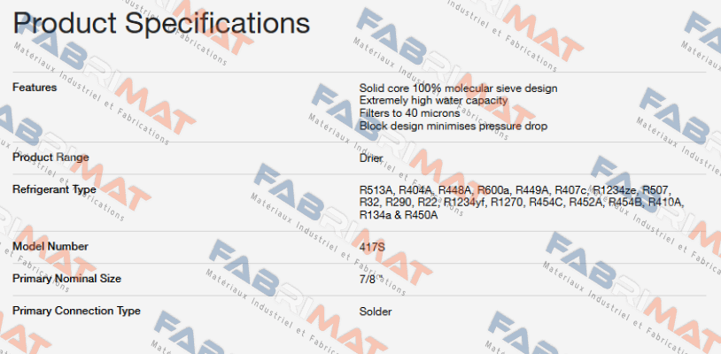 D341/7S-7/8"ODS / PN: 4356722 Castel