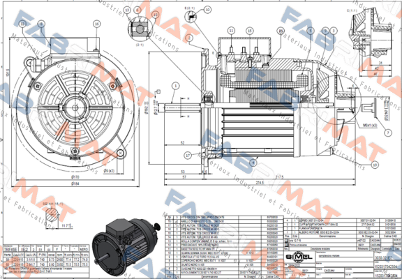 3030-32 IE2, 220-415V/50-60 Hz. Simel