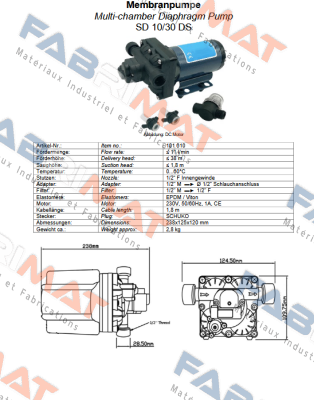 SD 10/30 DS / 101 610 Flojet Pump
