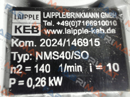 Typ NMS40HU-10/1-63L/4A-IE2-TB-ST05 LAIPPLE KEB
